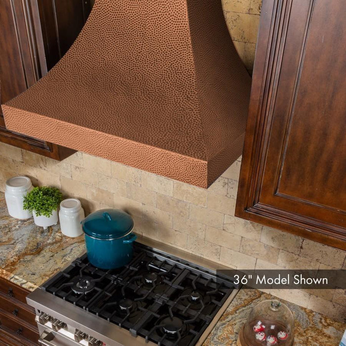 ZLINE 30 in. Designer Series Hand-Hammered Copper Finish Wall Range Hood 8632H-30