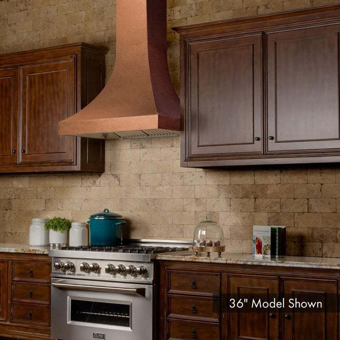 ZLINE 30 in. Designer Series Hand-Hammered Copper Finish Wall Range Hood 8632H-30