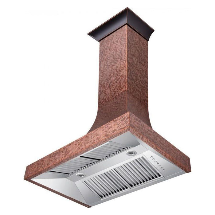 ZLINE 30 in. Designer Series Hand-Hammered Copper Finish Wall Range Hood 8632H-30