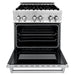 ZLINE 30 in. Dual Fuel Range, 30 in. Range Hood and Microwave Oven Appliance Package 3KP-RARHC30-DWV