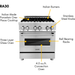 ZLINE Kitchen Appliance Packages ZLINE 30 in. Dual Fuel Range, 30 in. Range Hood, Microwave Drawer and 3 Rack Dishwasher Appliance Package