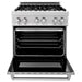 ZLINE 30 in. Dual Fuel Range and Range Hood In DuraSnow Stainless Steel Appliance Package 2KP-RASSNRH30