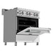 ZLINE Kitchen Appliance Packages ZLINE 30 in. Dual Fuel Range In DuraSnow with White Matte Door and 30 in. Range Hood Appliance Package 2KP-RASWMRH30
