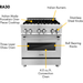 ZLINE Kitchen Appliance Packages ZLINE 30 in. Dual Fuel Range & Over-the-Range Microwave Appliance Package 2KP-RAOTR30