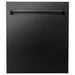 ZLINE 30 in. Dual Fuel Range, Range Hood, Microwave & Dishwasher In Black Stainless Steel Appliance Package 4KP-RABRH30-MWDW