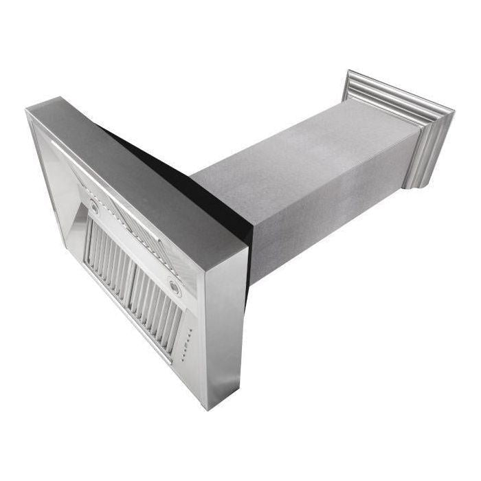 ZLINE 30 in. Ducted DuraSnow Stainless Steel Range Hood with Black Matte Shell 8654BLM-30