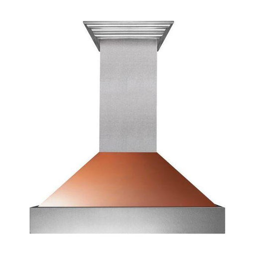 ZLINE 30 in. Ducted DuraSnow Stainless Steel Range Hood with Copper Shell 8654C-30