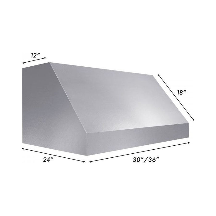 ZLINE 30 in. DuraSnow Finished Under Cabinet Range Hood 8685S-30