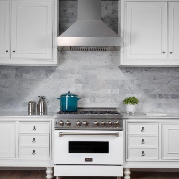 ZLINE 30 in. DuraSnow Stainless Steel Range Hood with DuraSnow Shell 8654SN-30