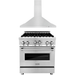 ZLINE 30 in. Gas Range and 30 in. Range Hood Appliance Package 2KP-RGRH30