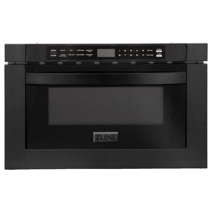 ZLINE 30 in. Gas Range, Range Hood and Microwave Appliance Package 3KP-RGBRBRH30-MW