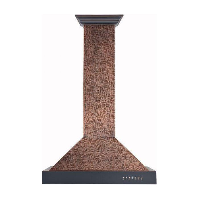 ZLINE 30 in. Hand-Hammered Copper Wall Range Hood, KB2-HBXXX-30