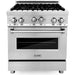 ZLINE 30 in. Kitchen Appliance Package with Stainless Steel Gas Range, Traditional Over The Range Microwave and Tall Tub Dishwasher, 3KP-RGOTRH30-DWV