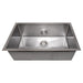 ZLINE 30 in. Meribel Undermount Single Bowl DuraSnow® Stainless Steel Kitchen Sink with Bottom Grid, SRS-30S