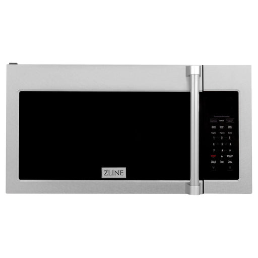 ZLINE Microwaves ZLINE 30 In. Over the Range Convection Microwave Oven in DuraSnow Stainless Steel with Traditional Handle and Sensor Cooking, MWO-OTR-H-30-SS