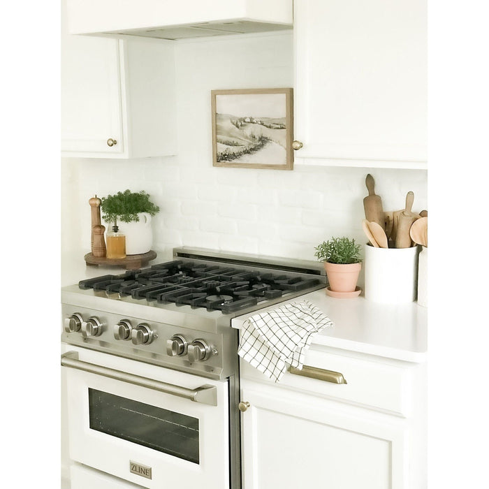 ZLINE 30 in. Professional 4.0 cu. ft. Gas Range with White Matte Door RG-WM-30