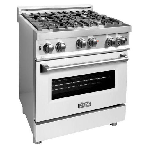 ZLINE Ranges ZLINE 30 in. Professional 4.0 cu. ft. Gas Range with White Matte Door RG-WM-30