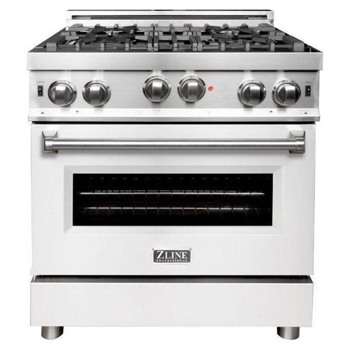 ZLINE Ranges ZLINE 30 in. Professional 4.0 cu. ft. Gas Range with White Matte Door RG-WM-30