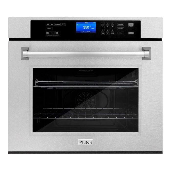 ZLINE 30 in. Professional 5.0 cu.ft. Single Wall Oven In DuraSnow Stainless Steel with Self-Cleaning AWSS-30