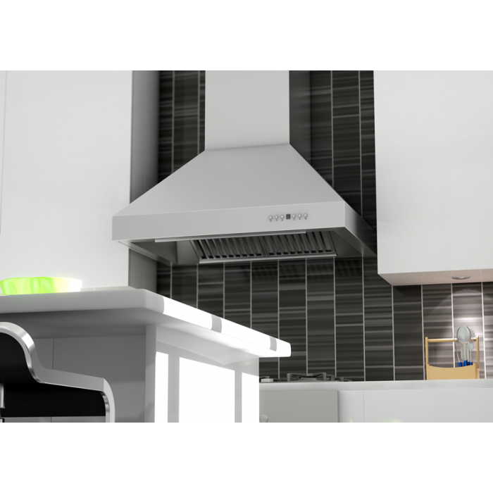 ZLINE 30 in. Professional Convertible Vent Wall Mount Range Hood In Stainless Steel 667-30