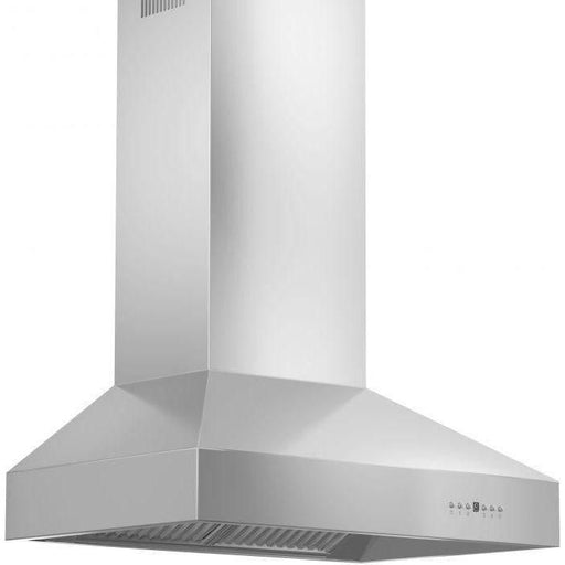 ZLINE 30 in. Professional Convertible Vent Wall Mount Range Hood In Stainless Steel with Crown Molding 667CRN-30