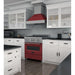 ZLINE 30 in. Professional Dual Fuel Range In DuraSnow Stainless with Red Matte Door RAS-RM-30