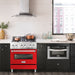 ZLINE Ranges ZLINE 30 in. Professional Dual Fuel Range with Gas Burner and Electric Oven In Stainless Steel with Red Matte Door RA-RM-30