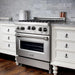 ZLINE 30 in. Professional Dual Fuel Range with Gas Burner and Gas Oven In Stainless Steel with Brass Burners RG-BR-30