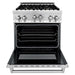 ZLINE 30 in. Professional Dual Fuel Range with Gas Burner and Gas Oven In Stainless Steel with Brass Burners RG-BR-30