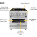 ZLINE 30 in. Professional Dual Fuel Range with Gas Stove and Electric Oven In Stainless Steel RA30