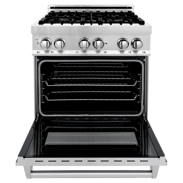 ZLINE Ranges ZLINE 30 in. Professional Dual Fuel Range with Gas Stove and Electric Oven In Stainless Steel RA30