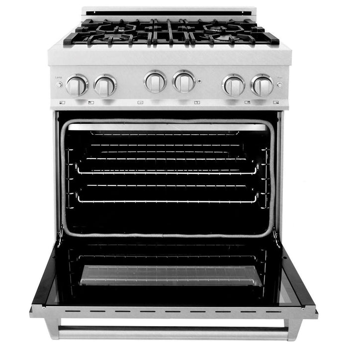 ZLINE 30 in. Professional Range with Gas Burner and Gas Oven In DuraSnow Stainless RGS-SN-30