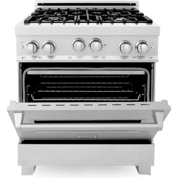 ZLINE 30 in. Professional Range with Gas Burner and Gas Oven In DuraSnow Stainless RGS-SN-30