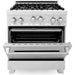 ZLINE 30 in. Professional Range with Gas Burner and Gas Oven In DuraSnow Stainless RGS-SN-30