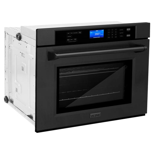 ZLINE Wall Ovens ZLINE 30 in. Professional Single Wall Oven In Black Stainless Steel with Self-Cleaning AWS-BS-30