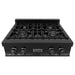 ZLINE 30 in. Rangetop with 4 Gas Brass Burners in Black Stainless Steel RTB-BR-30