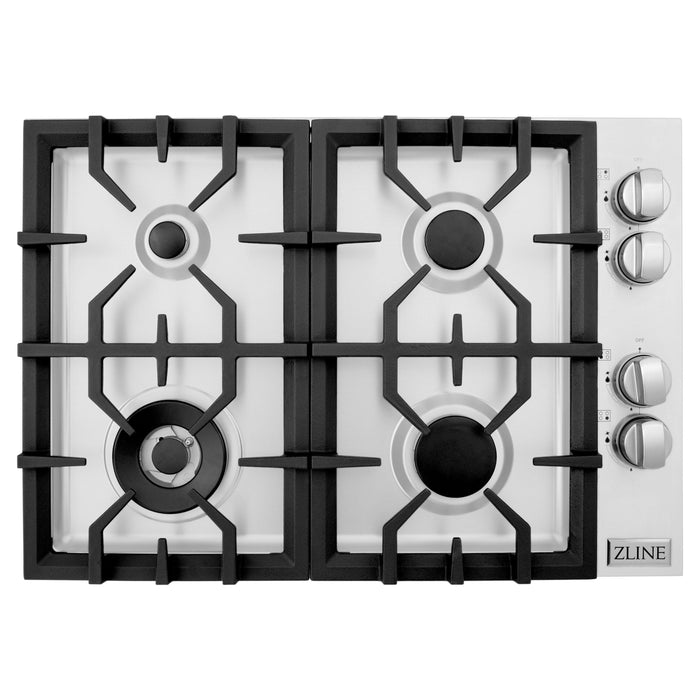 ZLINE 30 in. Stainless Steel Dropin Cooktop with 4 Gas Burners, RC30