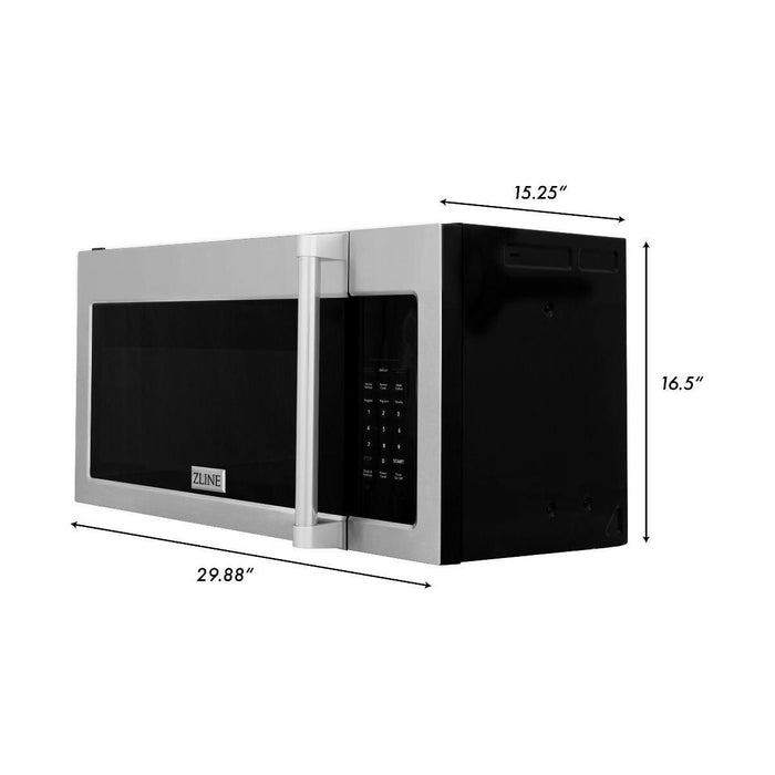 ZLINE 30 in. Stainless Steel Dual Fuel Range, Traditional Over The Range Microwave and Dishwasher Kitchen Appliance Package 3KP-RAOTRH30-DW