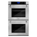 ZLINE 30 in. Stainless Steel Rangetop and 30 in. Double Wall Oven Kitchen Appliance Package 2KP-RTAWD30