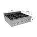 ZLINE Kitchen Appliance Packages ZLINE 30 in. Stainless Steel Rangetop and 30 in. Single Wall Oven Kitchen Appliance Package 2KP-RTAWS30
