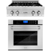 ZLINE 30 in. Stainless Steel Rangetop and 30 in. Single Wall Oven Kitchen Appliance Package 2KP-RTAWS30