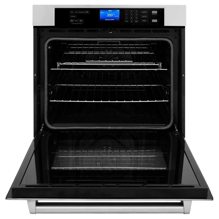 ZLINE 30 in. Stainless Steel Rangetop and 30 in. Single Wall Oven Kitchen Appliance Package 2KP-RTAWS30