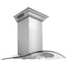 ZLINE 30 in. Stainless Steel Wall Range Hood with Built-in CrownSound Bluetooth Speakers KZCRN-BT-30