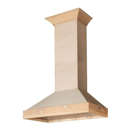 ZLINE 30 in. Unfinished Wooden Wall Range Hood, KBUF-30