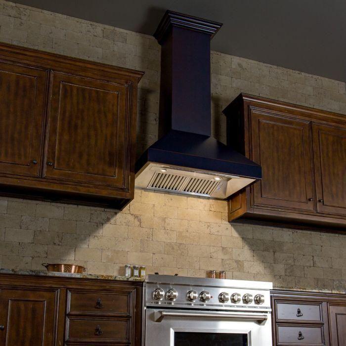 ZLINE 30 in. W 24 in. D Oil-Rubbed Bronze Wall Range Hood 8667B-30