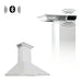 ZLINE 30 in. Wall Mount Range Hood In Stainless Steel with Built-in CrownSound Bluetooth Speakers KF1CRN-BT-30