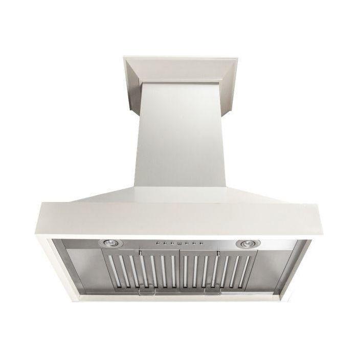 ZLINE 30 in. Wooden Wall Mount Range Hood in White, KBTT-30