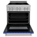 ZLINE 30-Inch 4.0 cu. ft. Induction Range with a 4 Element Stove and Electric Oven in DuraSnow Stainless Steel with Blue Matte Door (RAINDS-BM-30)