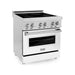 ZLINE Ranges ZLINE 30 Inch 4.0 cu. ft. Induction Range with a 4 Element Stove and Electric Oven in White Matte, RAIND-WM-30