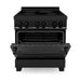 ZLINE 30 Inch 4.0 cu. ft. Induction Range with Electric Oven in Black Stainless Steel, RAIND-BS-30